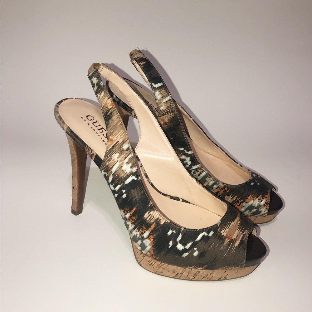 Guess by Marciano | Peep-toe slingback heels